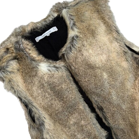 zara faux fur sleeveless jacket vest S - Picture 4 of 4
